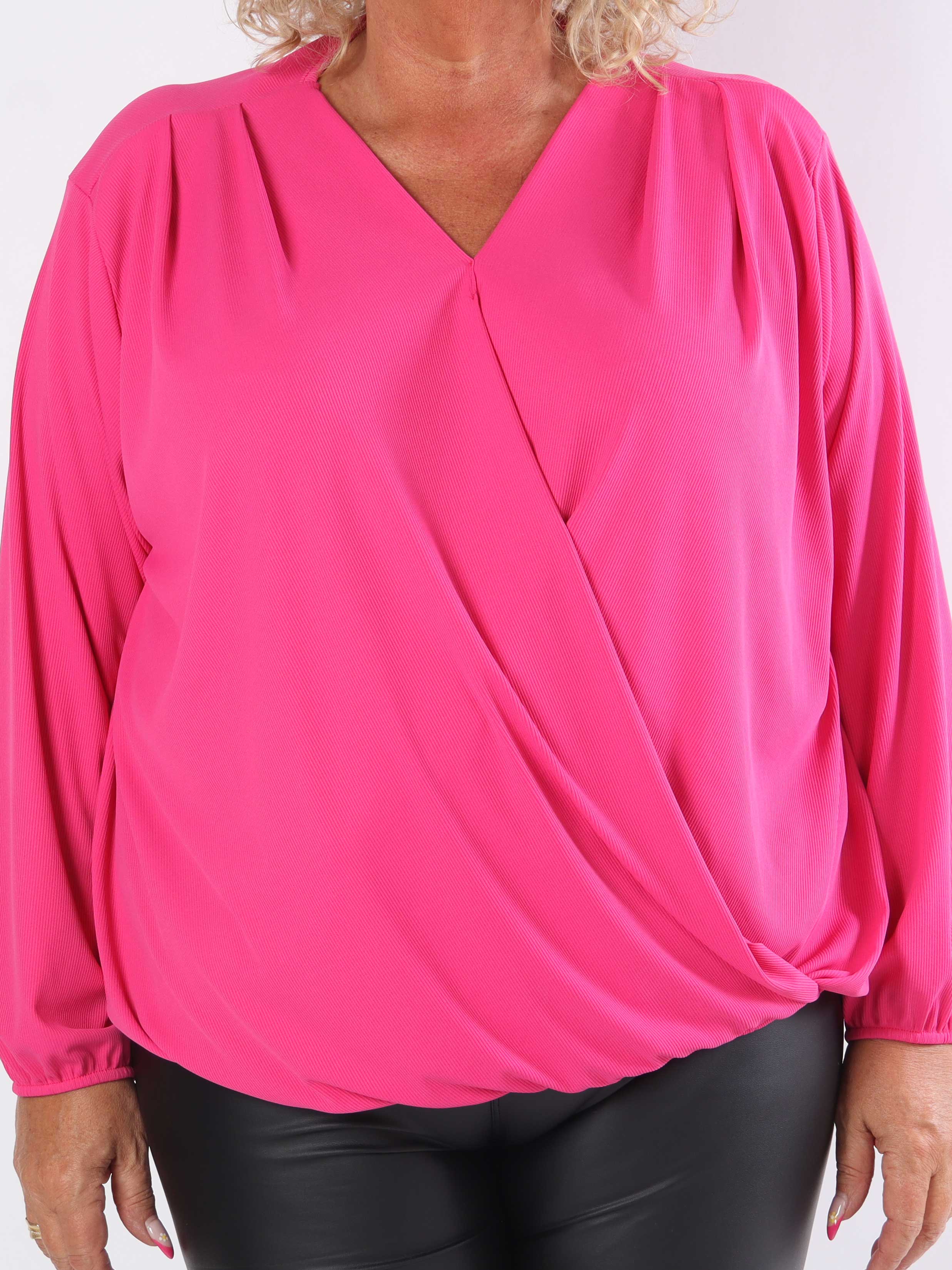 Naomi - Ribbet plus size tunika med elastik